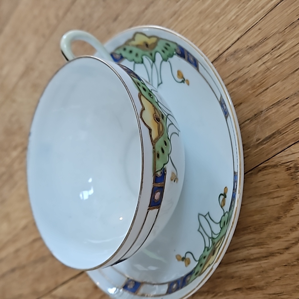 Vintage Nippon art deco cup and saucer